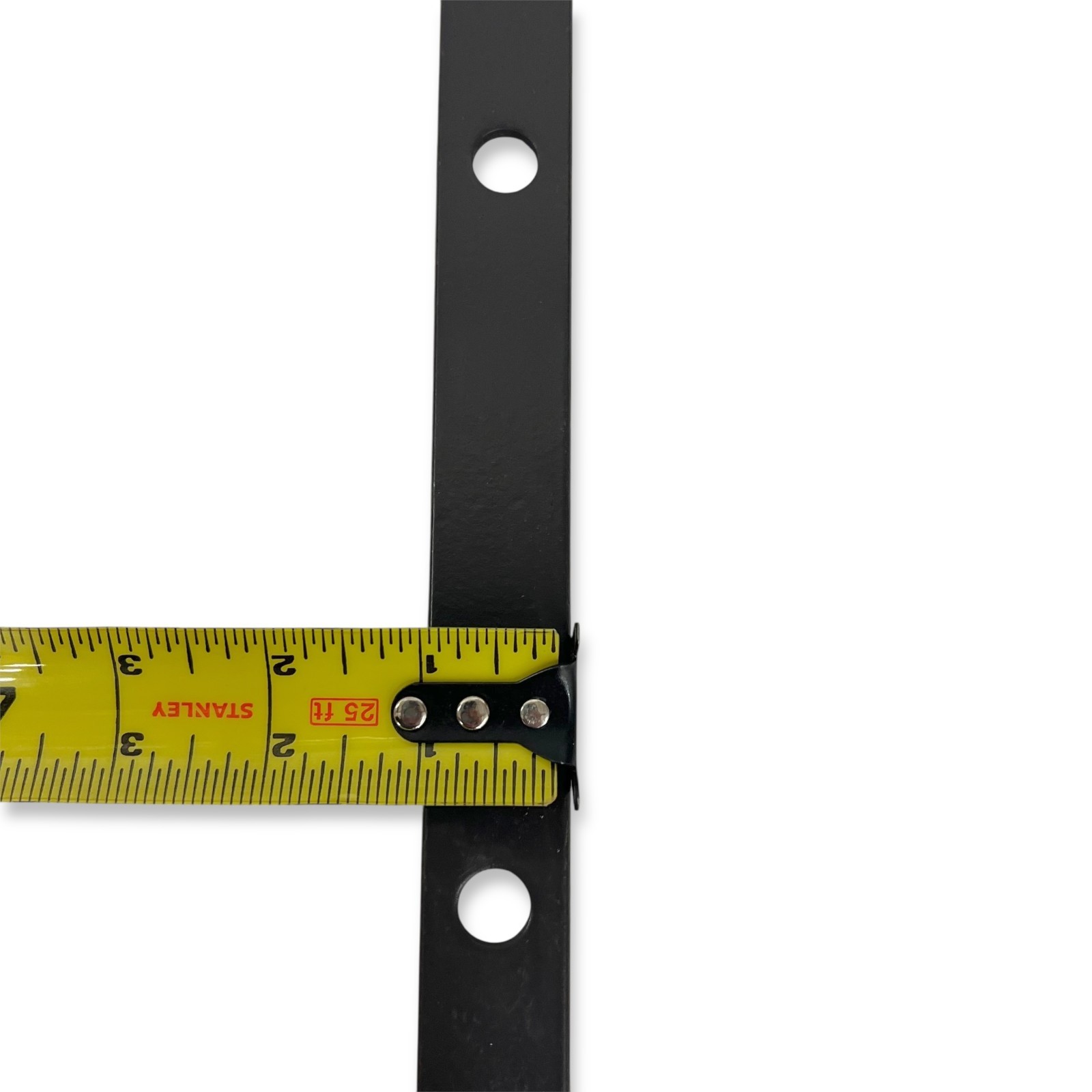 Steel Mounting Bar Plate 9.5 x 1 in Black 4-Hole Countersunk Industrial Rail