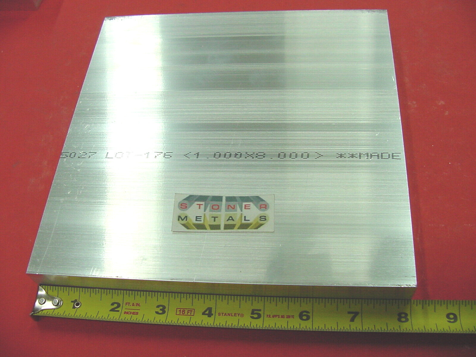 1″ X 8″ ALUMINUM 6061 SOLID FLAT BAR 8″ Long T6511 Extruded Mill Stock New