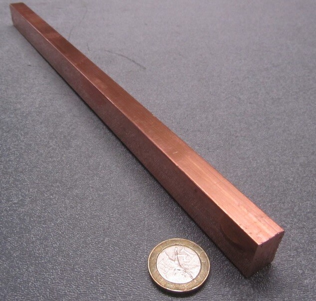 182 Copper Bar 1/2″ Thick x 3/4″ Wide x 1 Foot Length