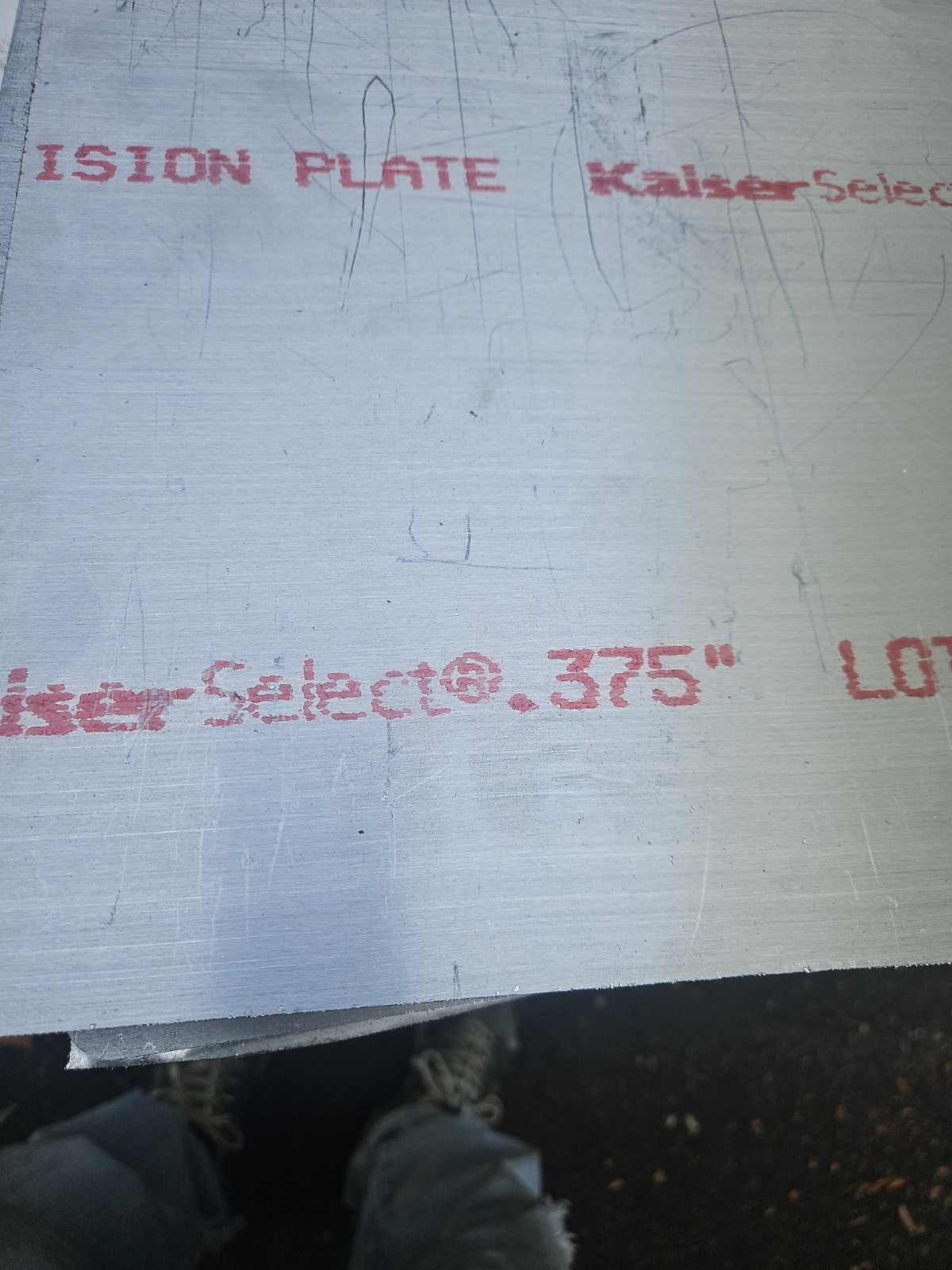 Kaiser aluminum plates 6061-T651 3/8″ X17″X 12-1/4″ Made In USA