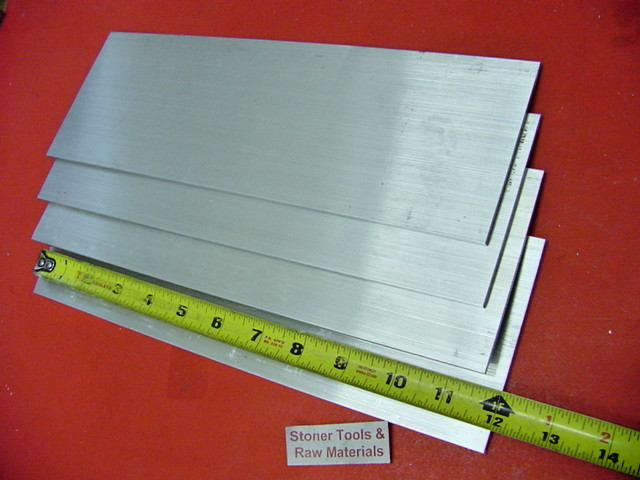 4 Pieces 1/4″ X 3-1/2″ ALUMINUM 6061 FLAT BAR 12″ long T6511 Extruded Mill Stock
