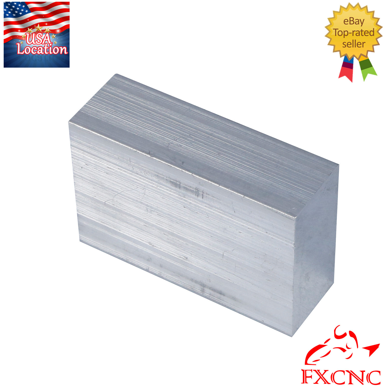 T6061 Aluminum Plate Flat Bar Strip Length 75mm Width 50mm Thickness 25mm