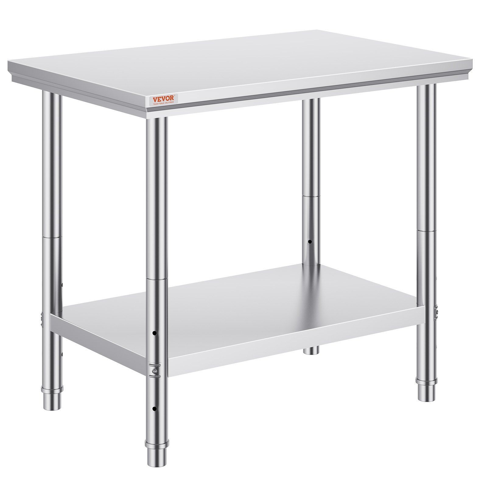 Multi-Level 35x24x31in 700lb Load Stainless Steel Prep Table Set
