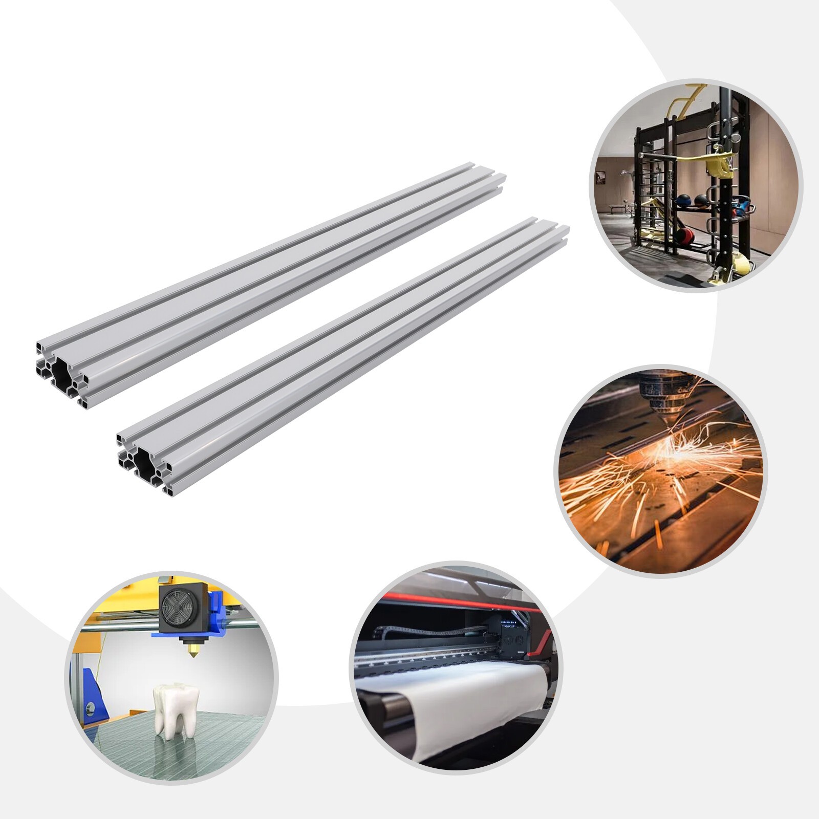 2-Pack T-slot Aluminum Profiles, T-slot Aluminum Profile, Aluminum Profile