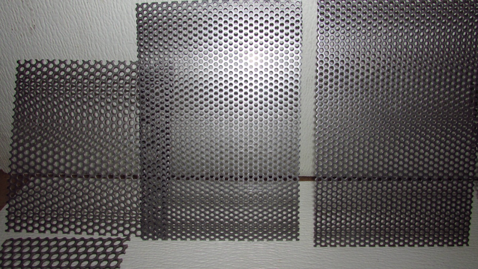 PERFORATED SHEET DROP OFF LOT–8 PIECES –1/8″ AND 1/4″ HOLE