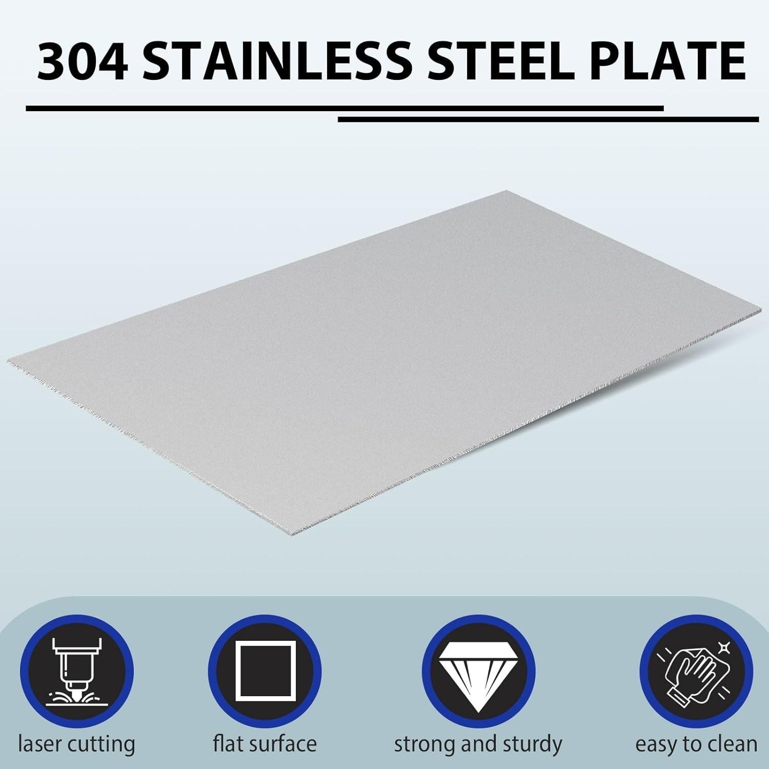 NEW 304 Stainless Steel Sheet 24x12x1/8 Plate Shim Metal Kitchen DIY Crafting