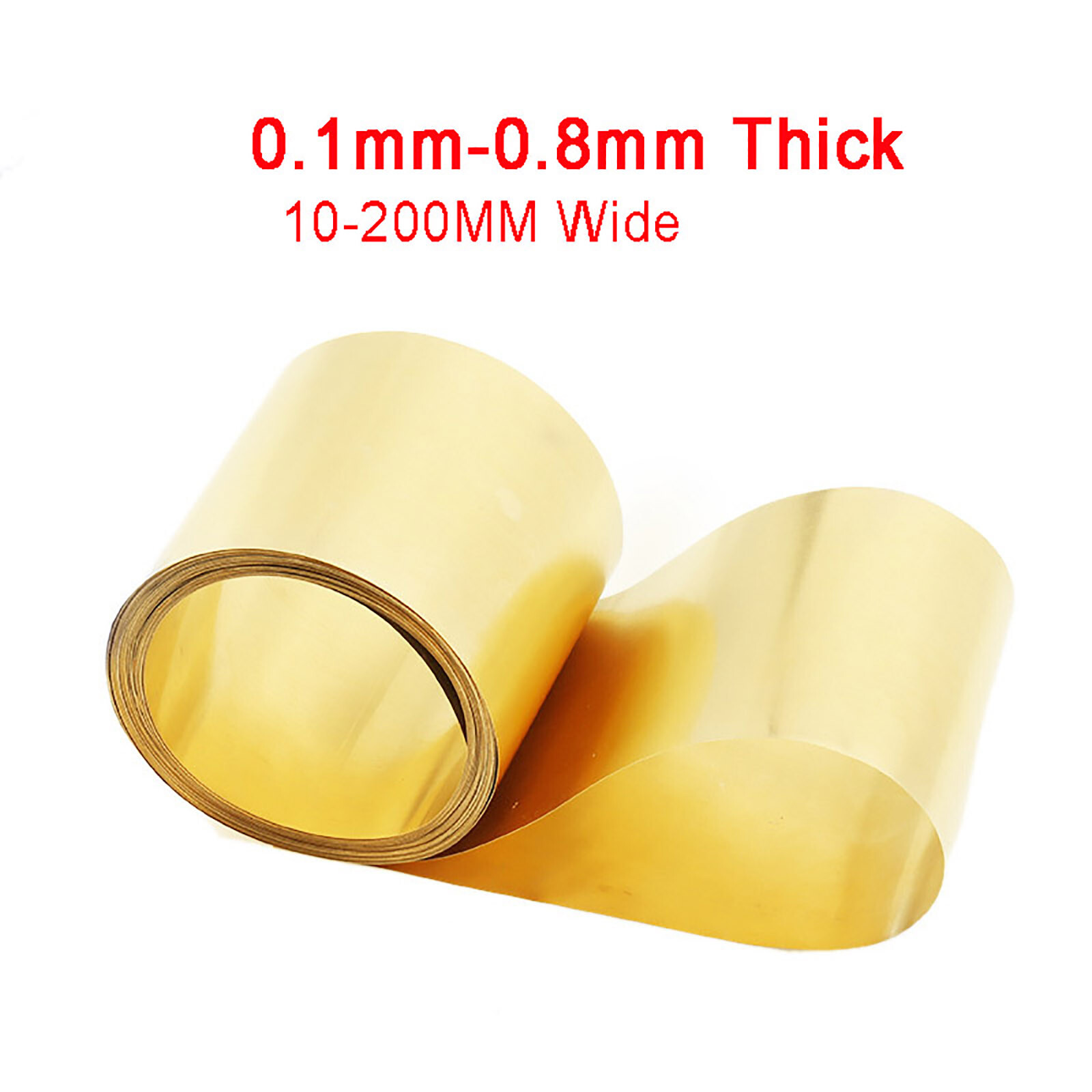 0.02/0.03/0.05/0.1/0.2/0.3mm Brass Metal Sheet Foil Plate Strip 20-100mm Width