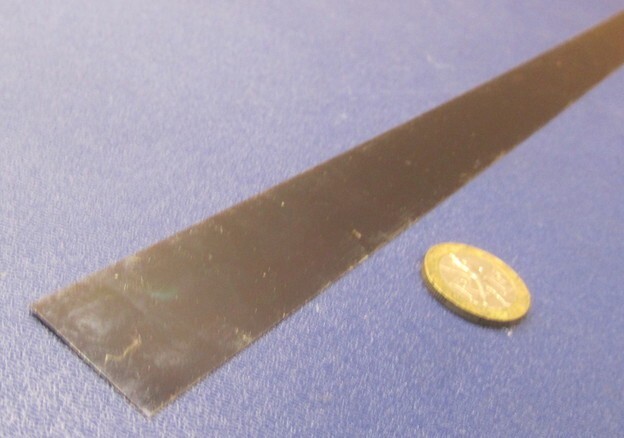 1095 Hard Blue Tempered Spring Steel Shim .008″ Thick x 1.00″ Wide x 1200″ Long