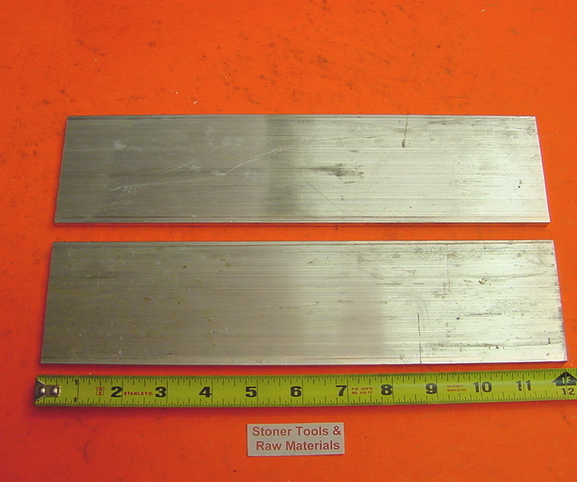 2 Pieces 1/8″ X 3″ ALUMINUM 6061 FLAT BAR 12″ long T6511 New Mill Stock .125″x 3