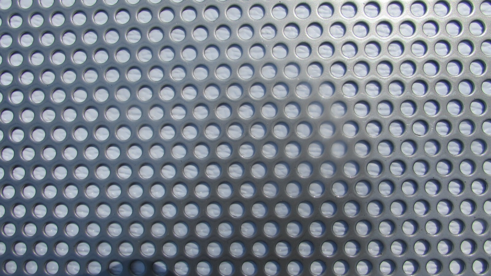 1/4″ HOLES ON 3/8 CENTERS – 16 GA.- STAINLESS PERFORATED SHEET—4″ X 11-1/2″