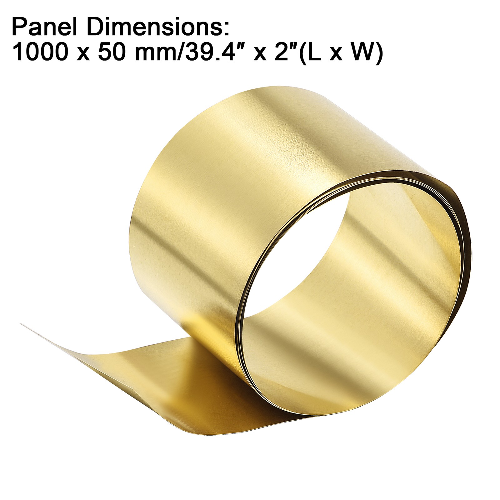 1000mm x 50mm x 0.1mm Brass Sheet Roll Metal Foil Plate Industrial