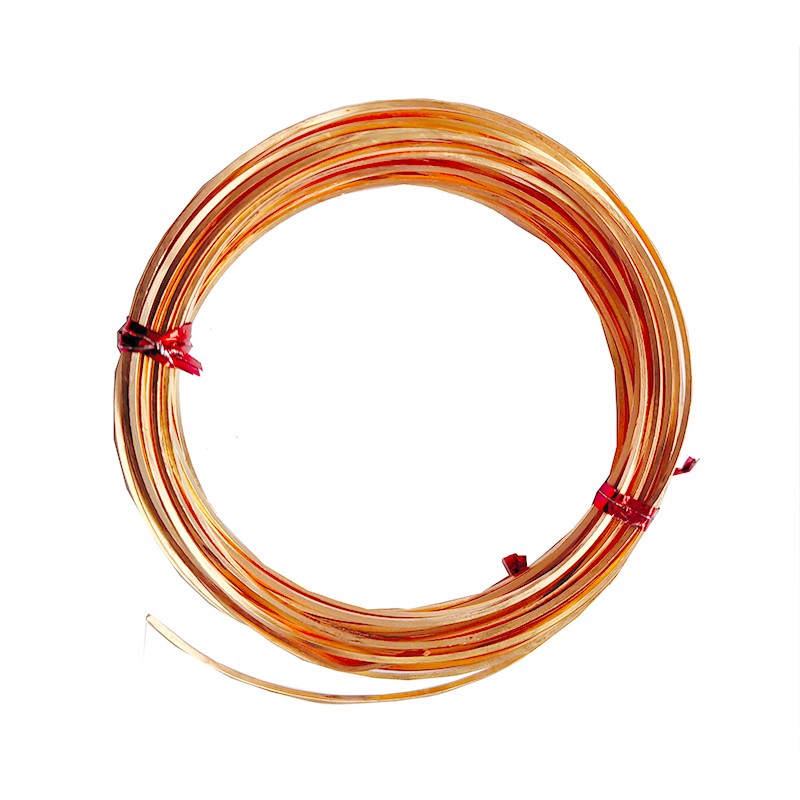 0.6/0.8/1mm Copper Flat Wire Square, Eco Friendly, for Jewelry