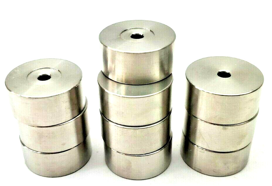 10 each 1″x1/2″ Inch Steel Disc, 1/8 hole