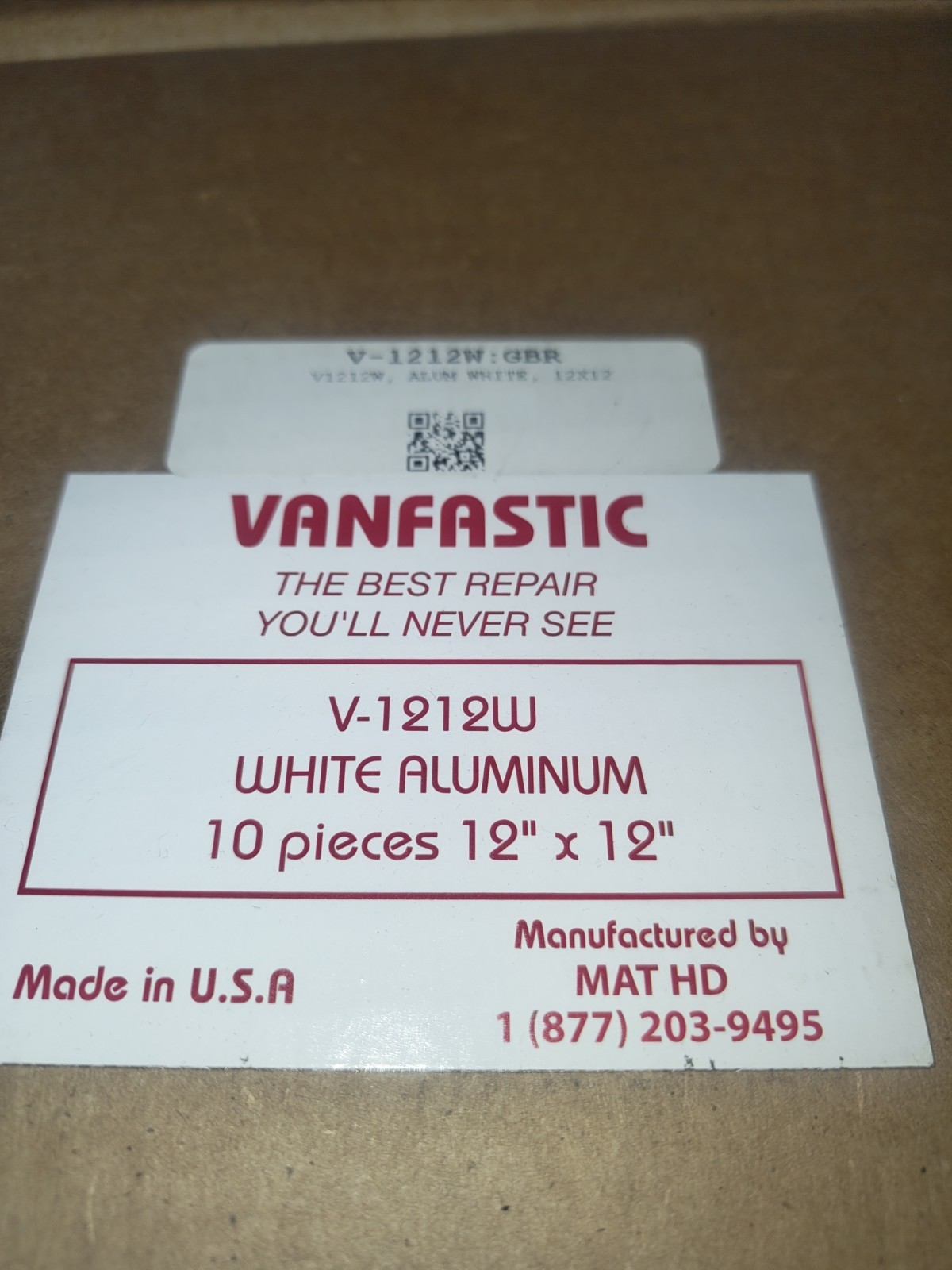 Vanfastic White Aluminum Sheets 12″ X 12″, V-1212W, Made in USA (5 Pieces)
