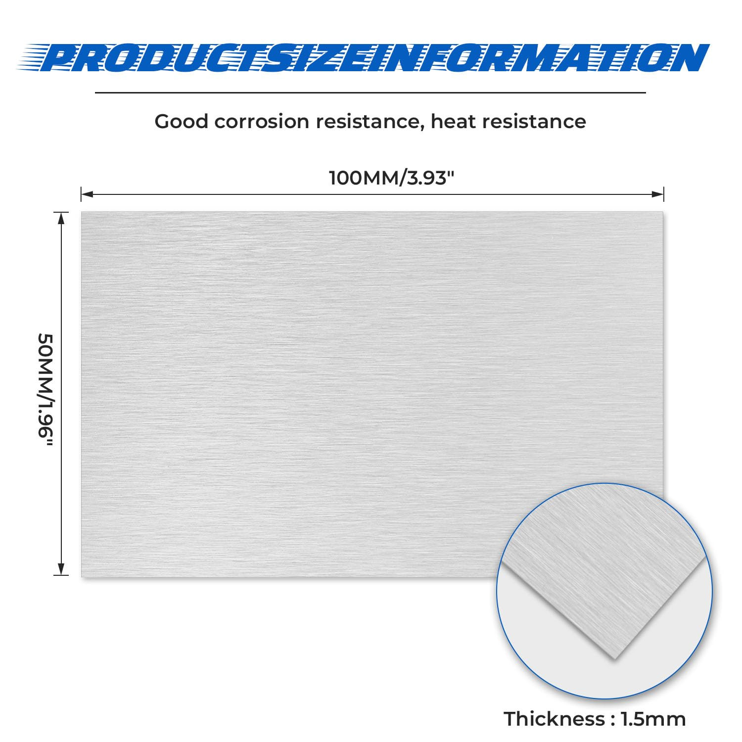 2 Pack 6061 Aluminum Sheet 2 x 4 Inch 16 Gauge 1.5mm Metal Plate for DIY Use