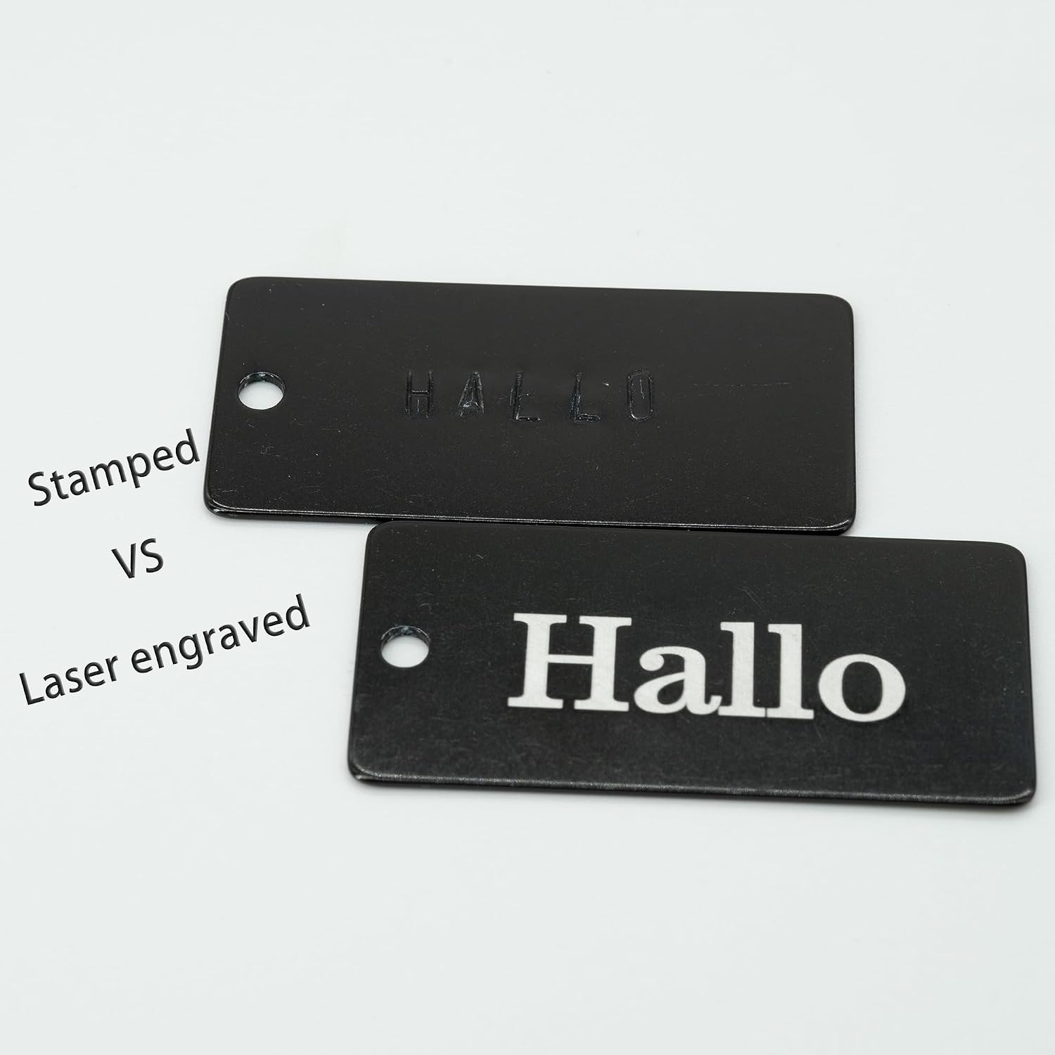 Aluminum Engraving Blanks Rectangle Blank Tags 1 Inch x 2 Inch 25 Pack (Black)