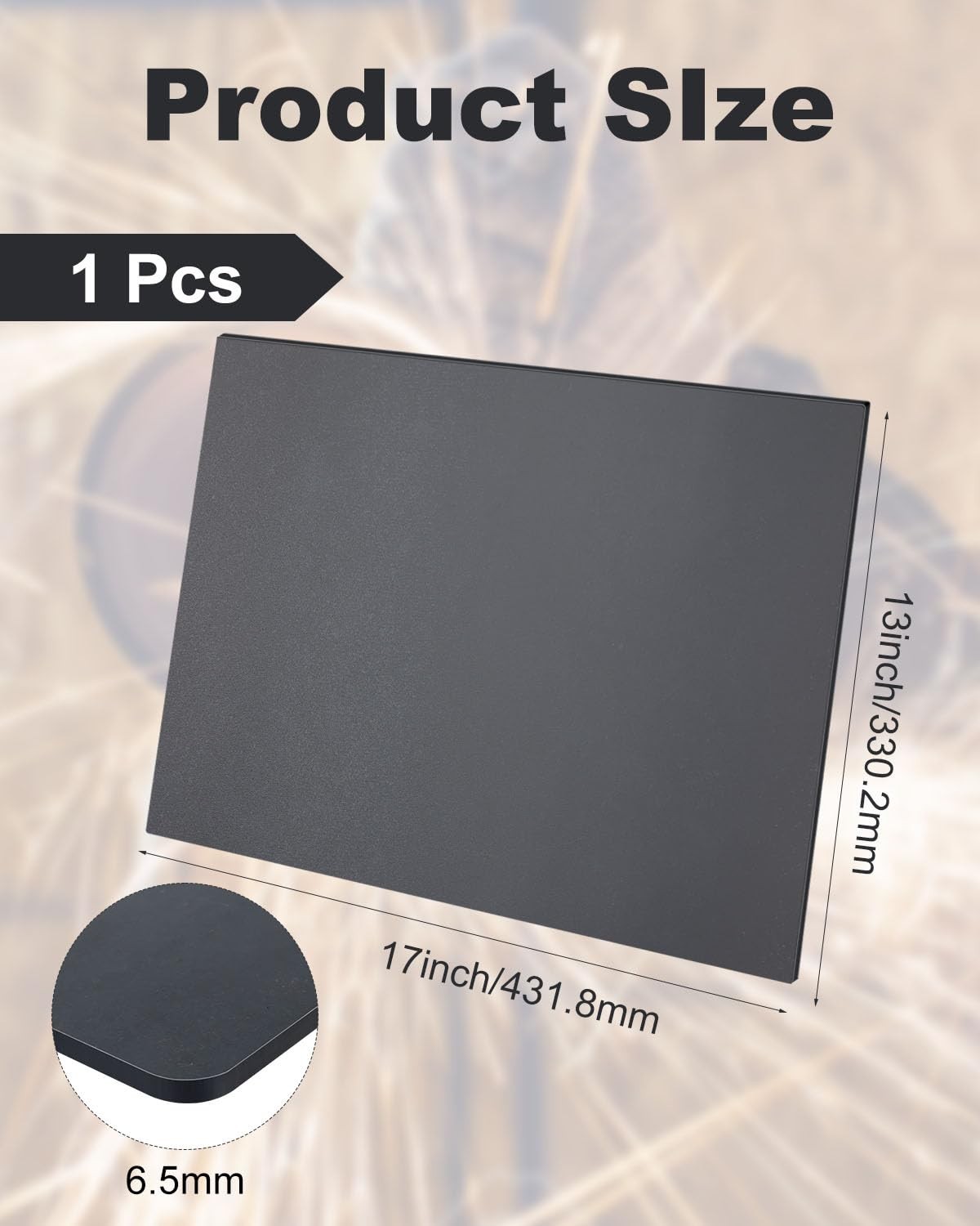 Hot Rolled Steel Plate 1/4” x 13” x 17” – A36 Weldable Metal Base Plate for S