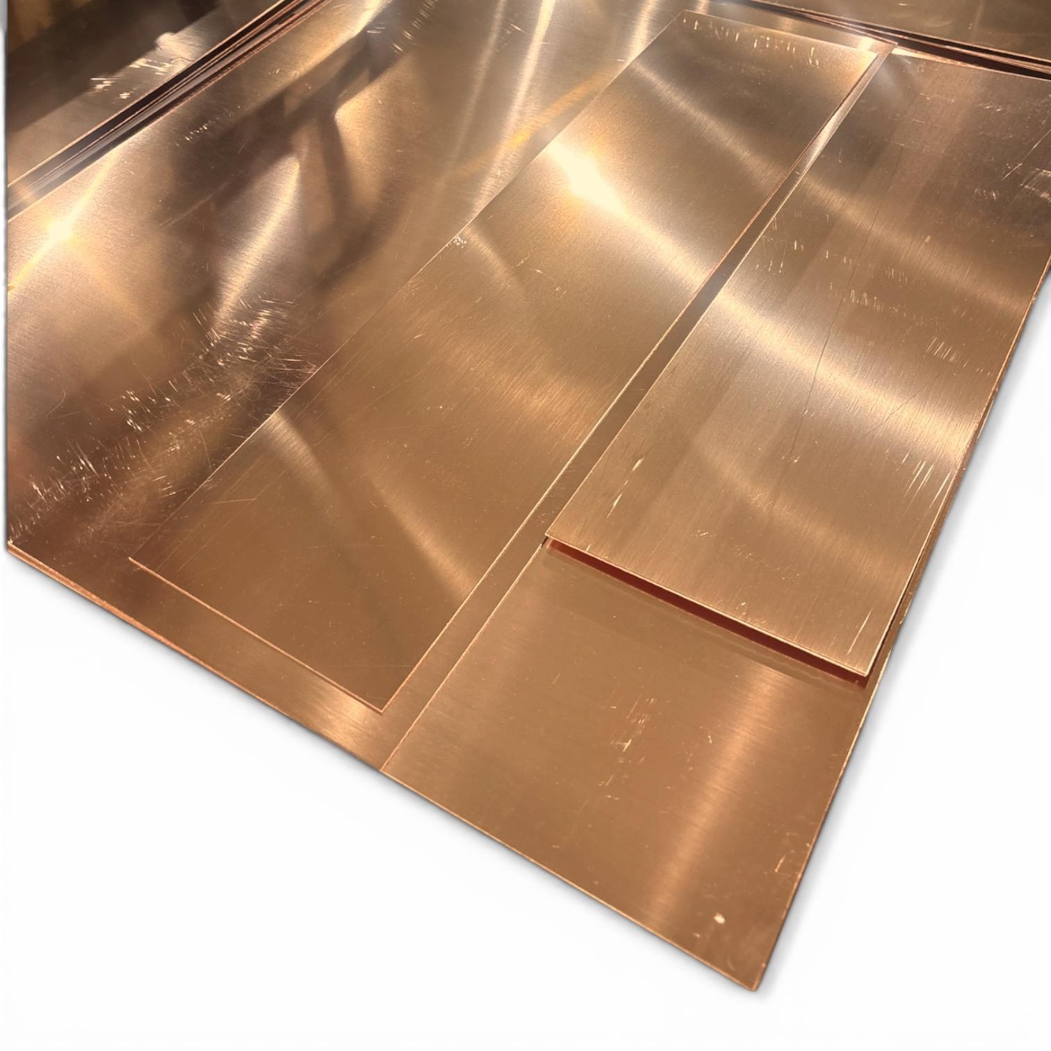 0.040″ x 18″ x 36″, C110 Copper Sheet, Mill Finish