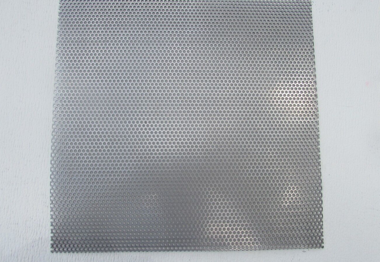1/8″ HOLES—18 GAUGE CARBON STEEL PERFORATED SHEET–12″ X 12″==