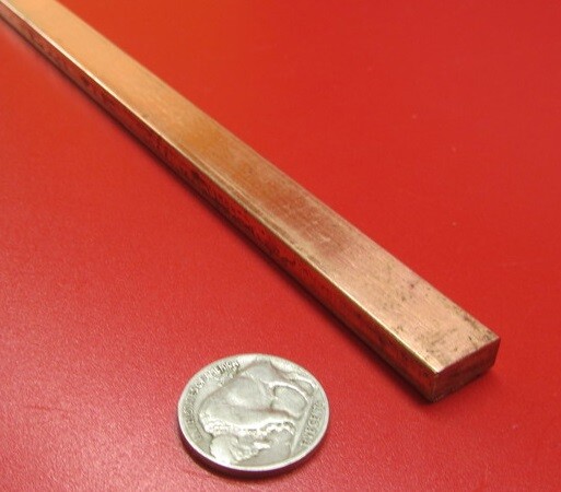 182 Copper Bar 1/4″ Thick (.250″) x 1/2″ Wide x 3 Foot Length