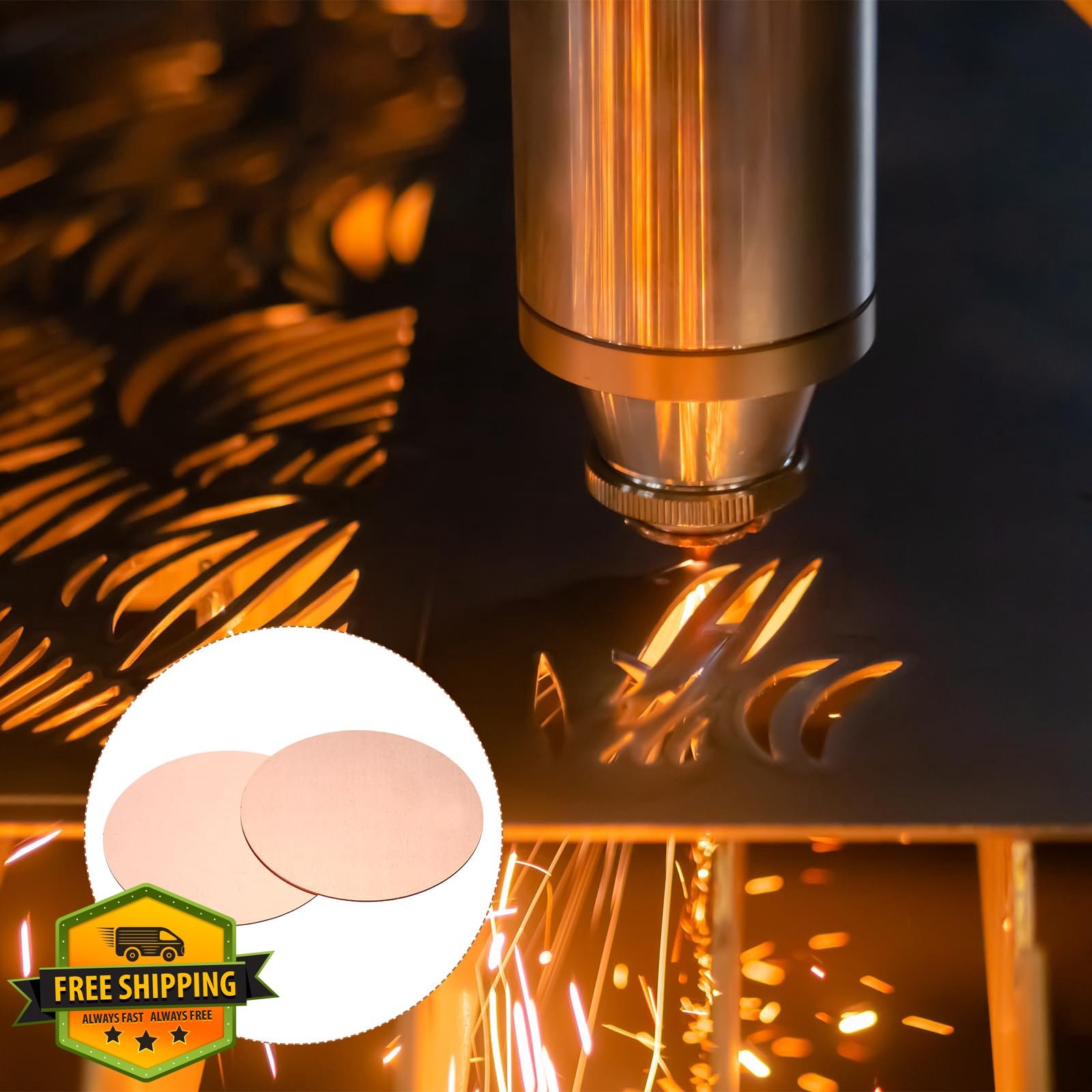 MECCANIXITY 60mm Round Copper Plates 10pc