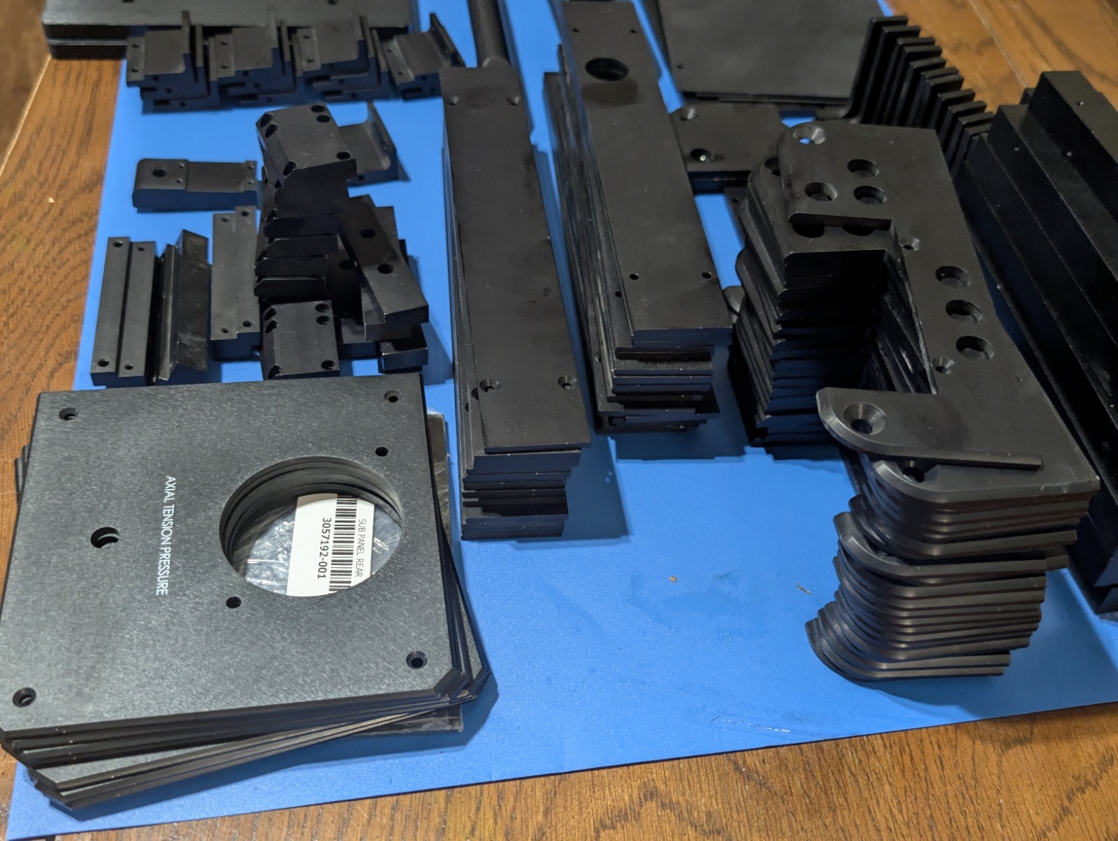 Lot Of Anodized Aluminum Panel Plate Or Bracket 44 Lbs In Flat Rate Box