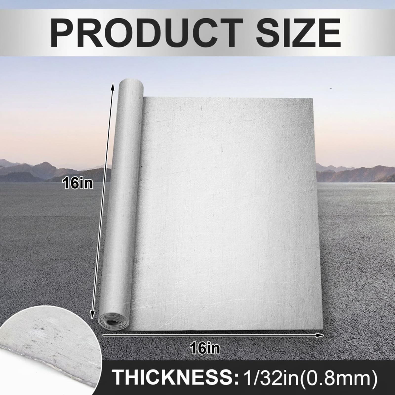 1/32” x 16” x 16” Lead Roll, Industrial Flexible Lead Sheeting for Radiati…