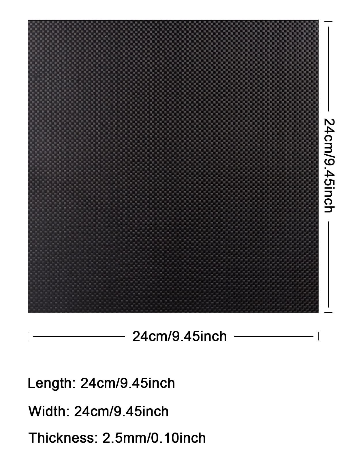 Kalolary Carbon Fiber Plate 240x240x2.5mm – Lightweight, Durable Sheets