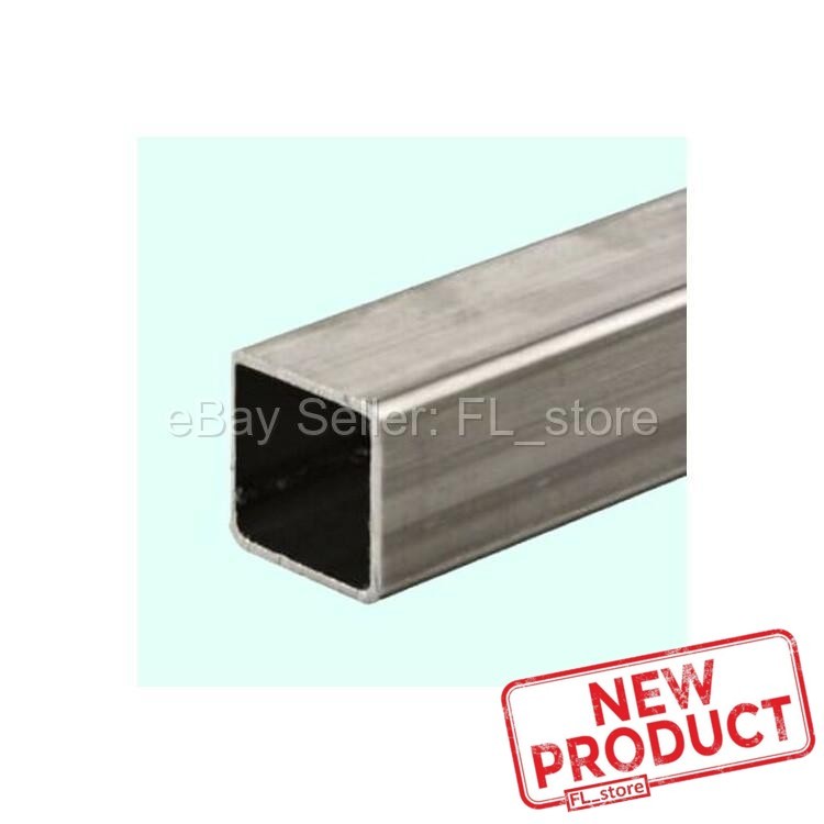 Stainless Steel Square Hollow Tube 1-3/8 I.D. x 1-1/2 O.D. x 6 Feet Long 304 NEW