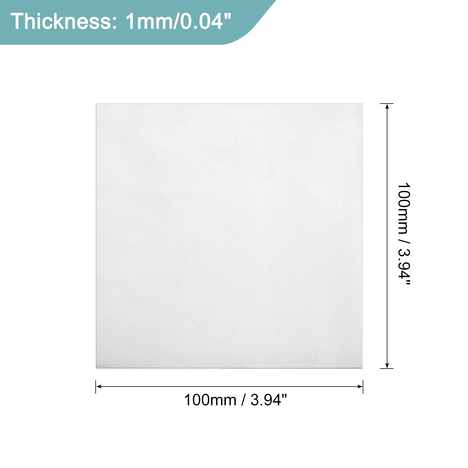 1Pcs GR1 Titanium Plate Sheet, 100x100x1mm Titanium Alloy Metal Sheet