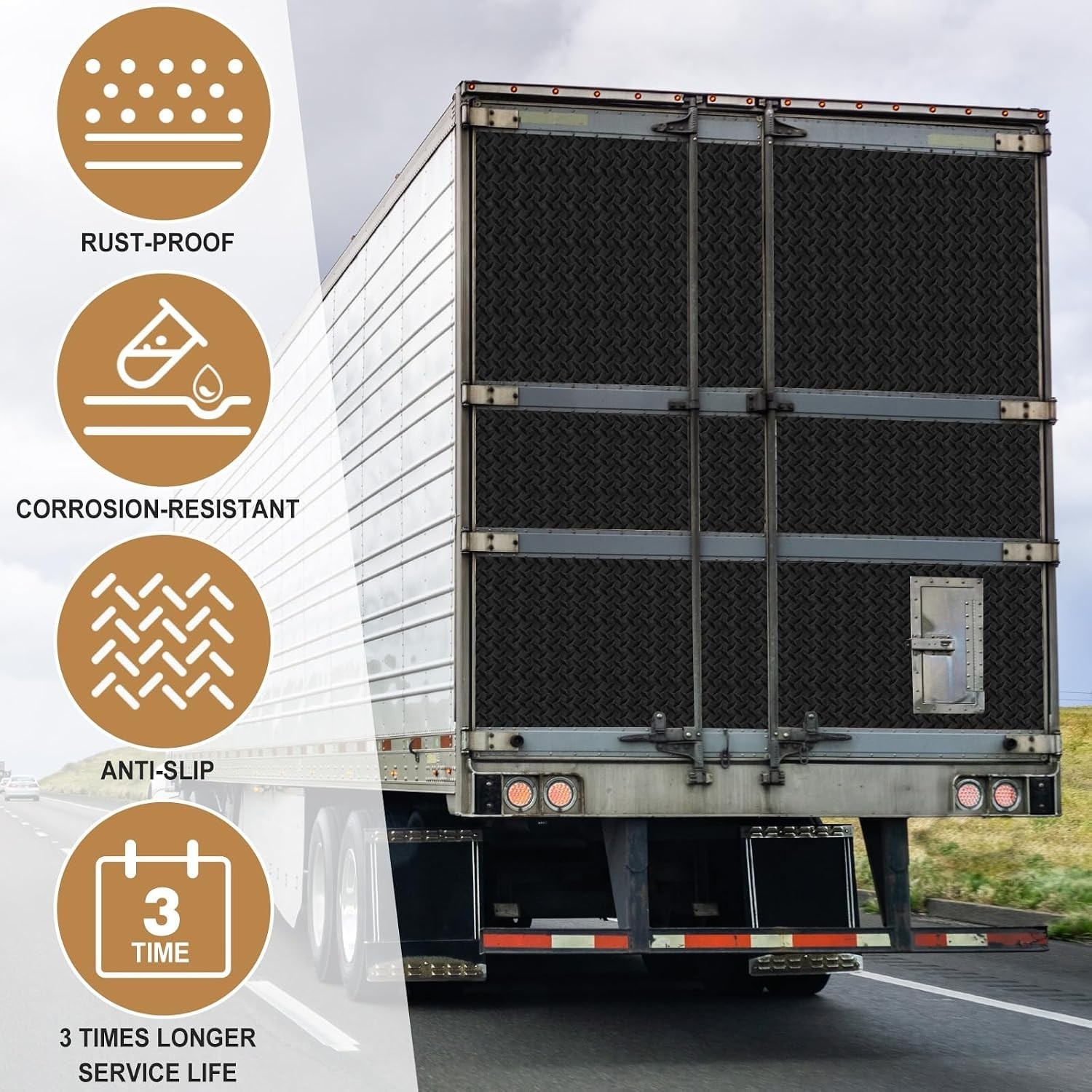 Gisafai 2 Packs Diamond Plate Sheet Metal Aluminum Heavy Duty Tread Non-Slip Dia