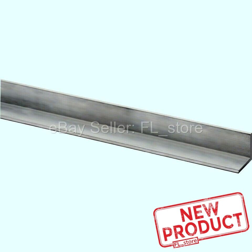 Aluminum Angle 1/4″ x 1″ x 1″ x 8 Ft Unpolished Alloy 6061 90 Degrees Stock NEW