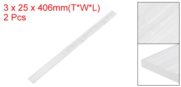 2Pcs Square Aluminum Flat Bar 1/8″ Thickness 1″ Width 16″ Length