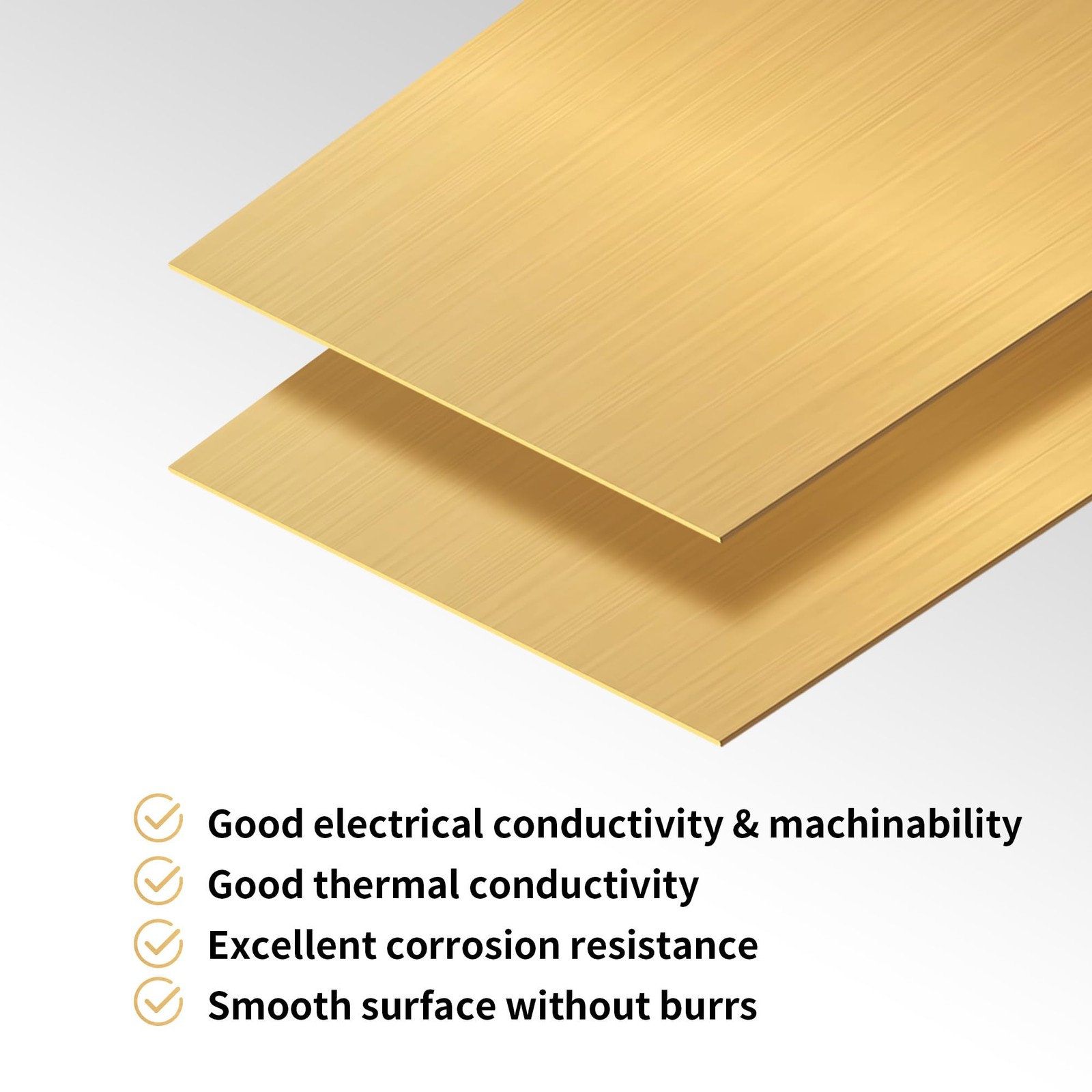 2 Pcs Brass Sheet for Crafts 14 Gauge1.5 mm Thickness Metal Brass Plates 12 x…