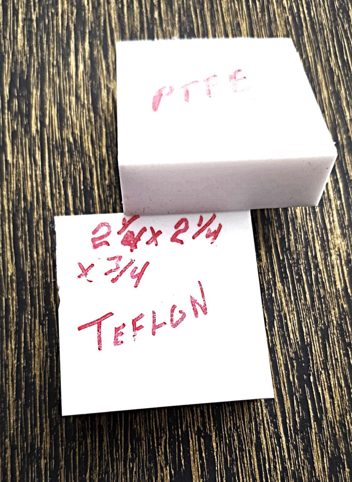 TEFLON – PTFE 2 1/4″ x 2 1/4″ X 3/4″ Teflon Plastic Sheet, White ea.