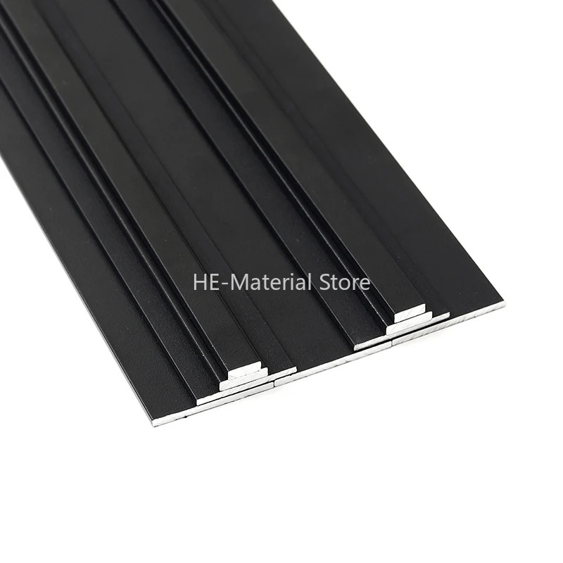 2Pcs Black Aluminum Flat Bar Thick 1.5-5mm Decorative Aluminum Alloy Strip Sheet
