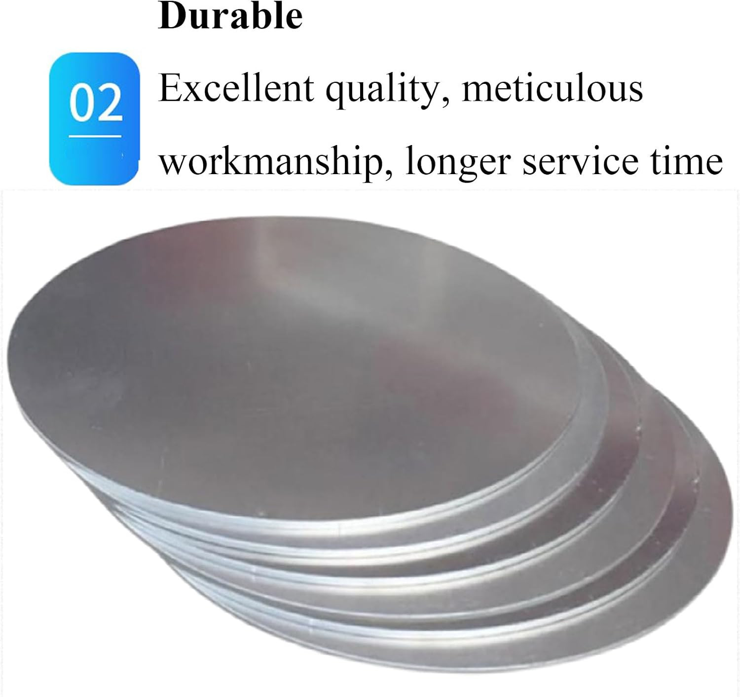 2Pcs 6061 Aluminum Discs, Aluminum round Plate Thickness 3Mm, Diameter 100Mm-300