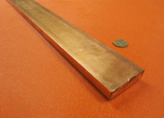182 Copper Bar 1/2″ Thick x 2.0″ Wide x 6 Foot Length