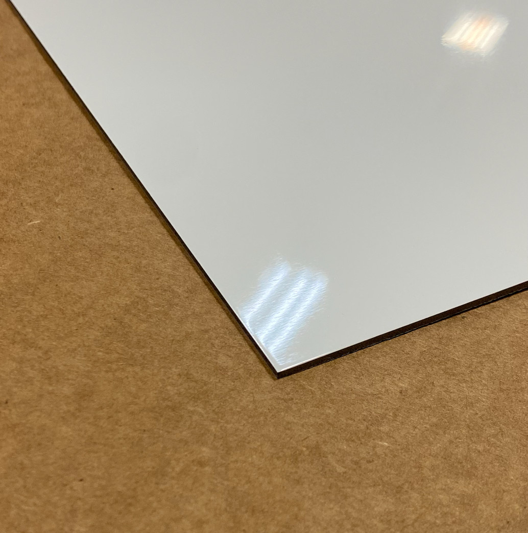 24″ x 24″ Aluminum Composite Sheet Gloss White .080″(2mm) Panel ACP, ACM