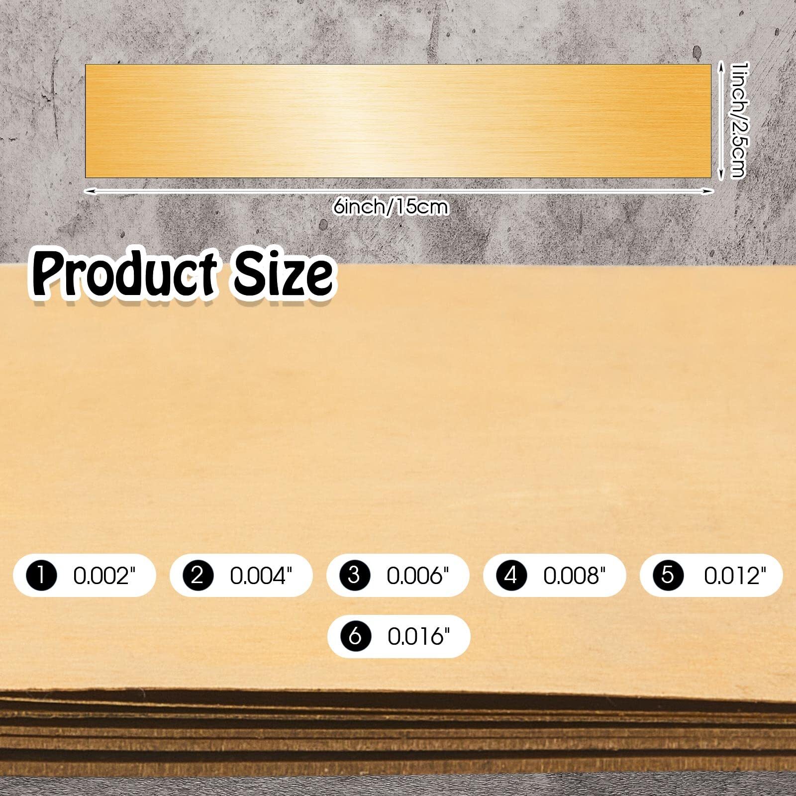 12 Pcs Brass Shim Stock Assortment Strips 6″x1″ Various Thicknesses