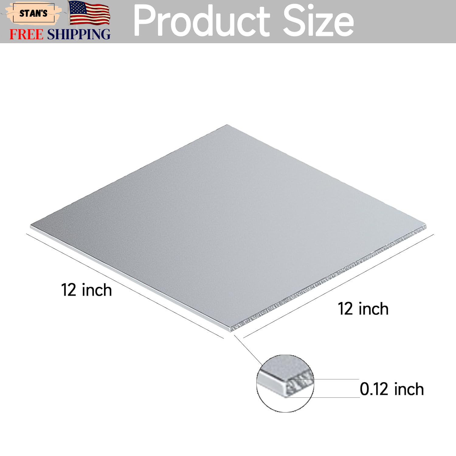 304 Stainless Steel Sheet – 12″ X 12″ X 1/8″ Thin Stainless Steel Plate 1/8 Inch