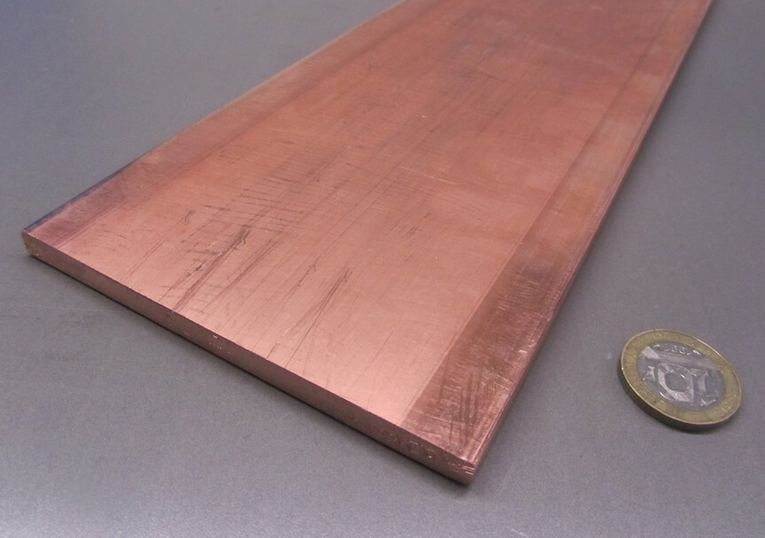 110 Copper Bar H02, 1/4″ Thick x 4.0″ Wide x 2 Ft Length