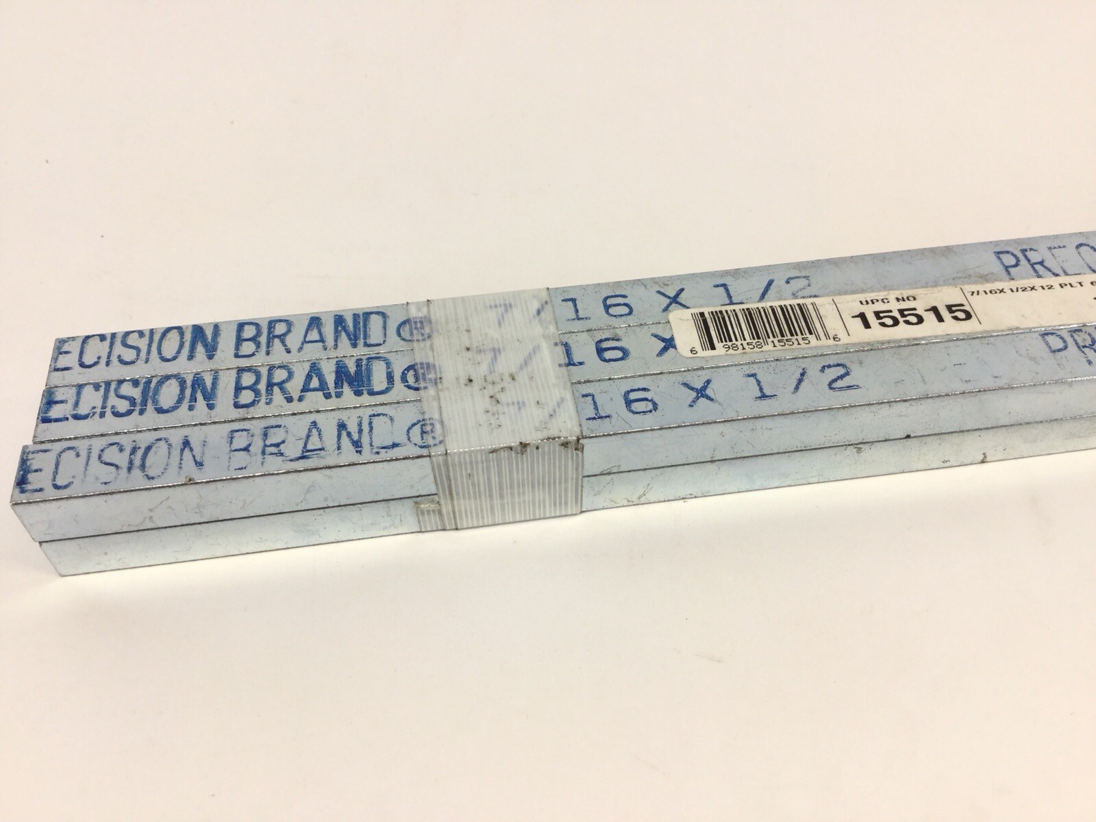 (6 PACK) Precision Brand 15515 7/16″ X 12″ Zinc Plated Square Key Stock