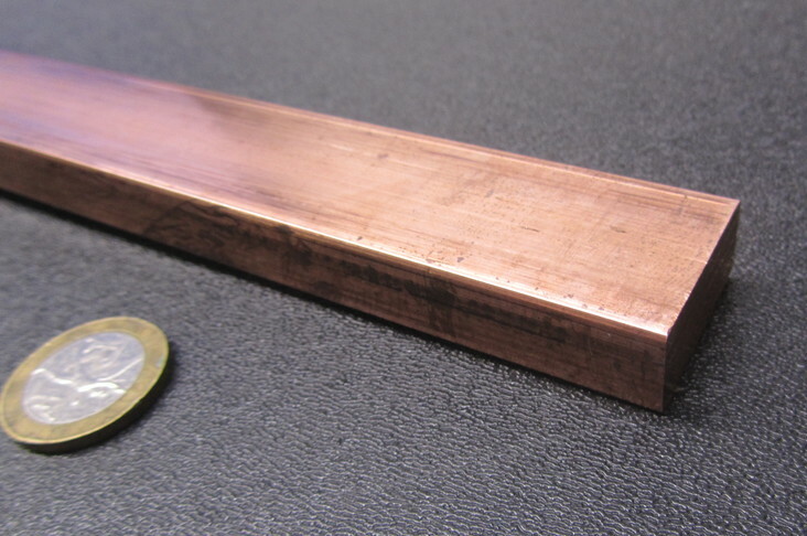 182 Copper Bar 1/2″ Thick x 1.0″ Wide x 3 Foot Length