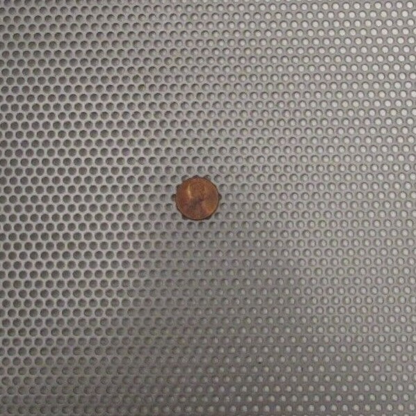 =1/8″ HOLES—16 GAUGE (1/16″ ) STAINLESS PERFORATED SHEET– 8-1/2″ X 8-1/2″==