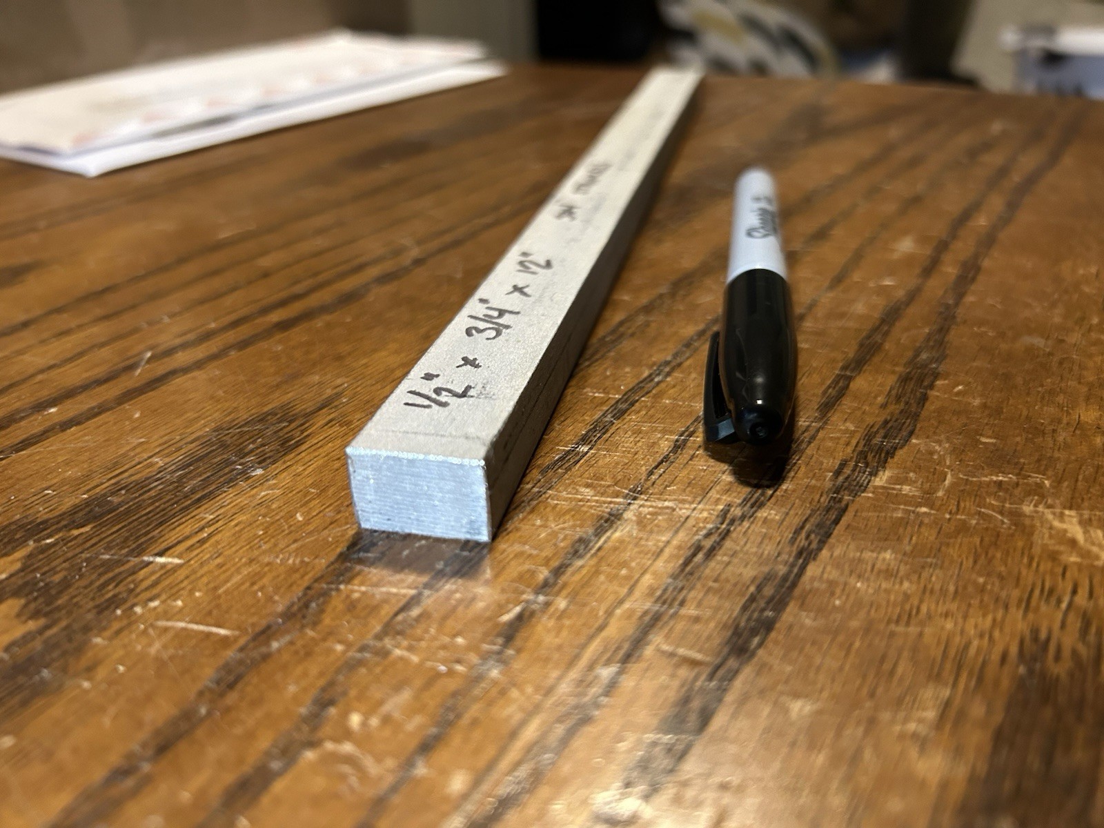 1/2″ x 3/4″ x 12″ , 304 Stainless Steel Flat Bar