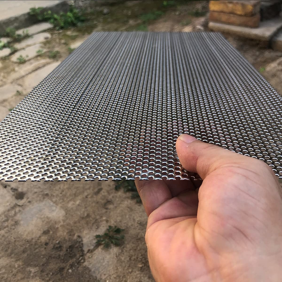 Perforated Stainless Steel Sheet 20GA 19.6″X9.8″ Rectangle