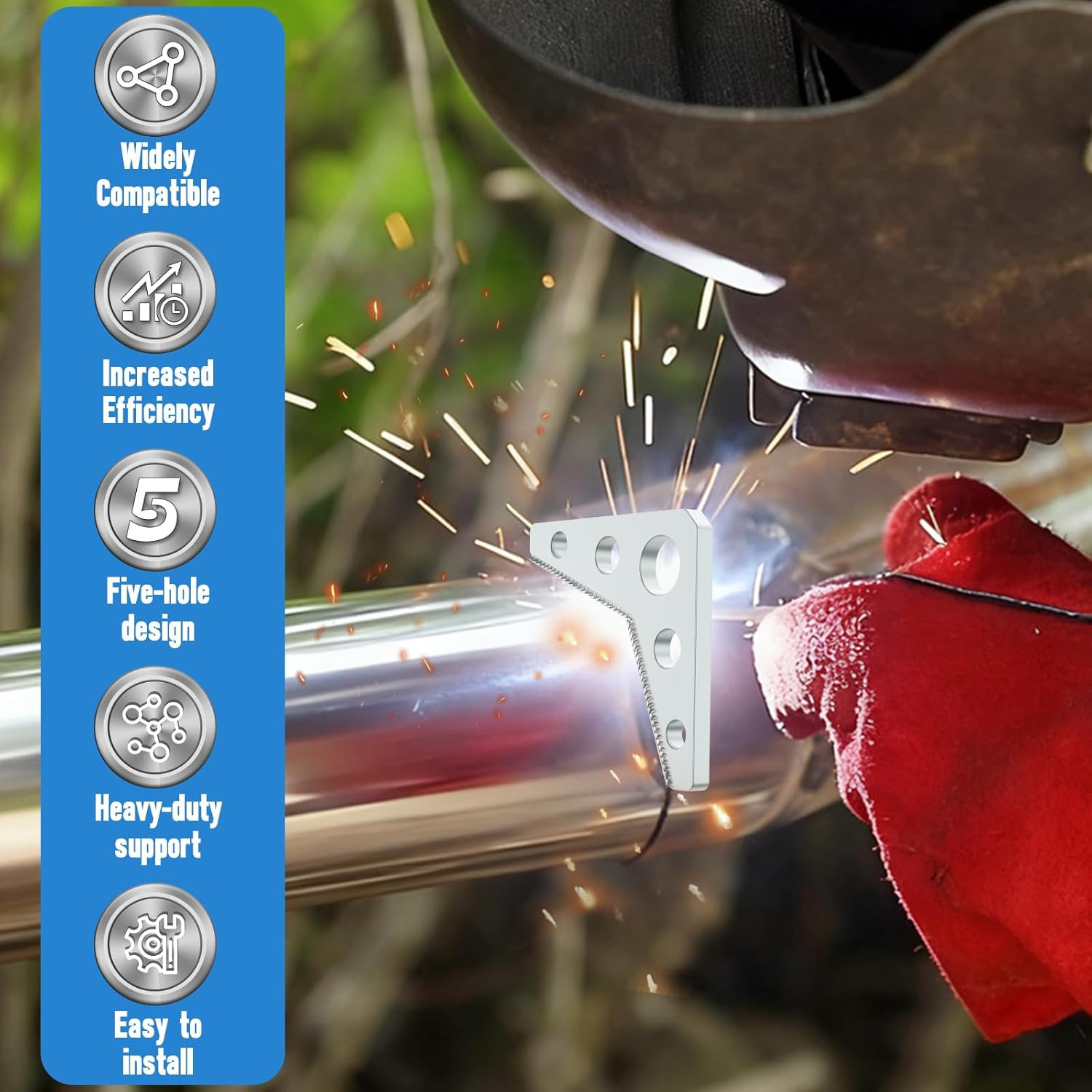 10 PCS Steel Welding Gussets, 3″ X 3″ Triangle Heavy Duty Reinforcement Plates,