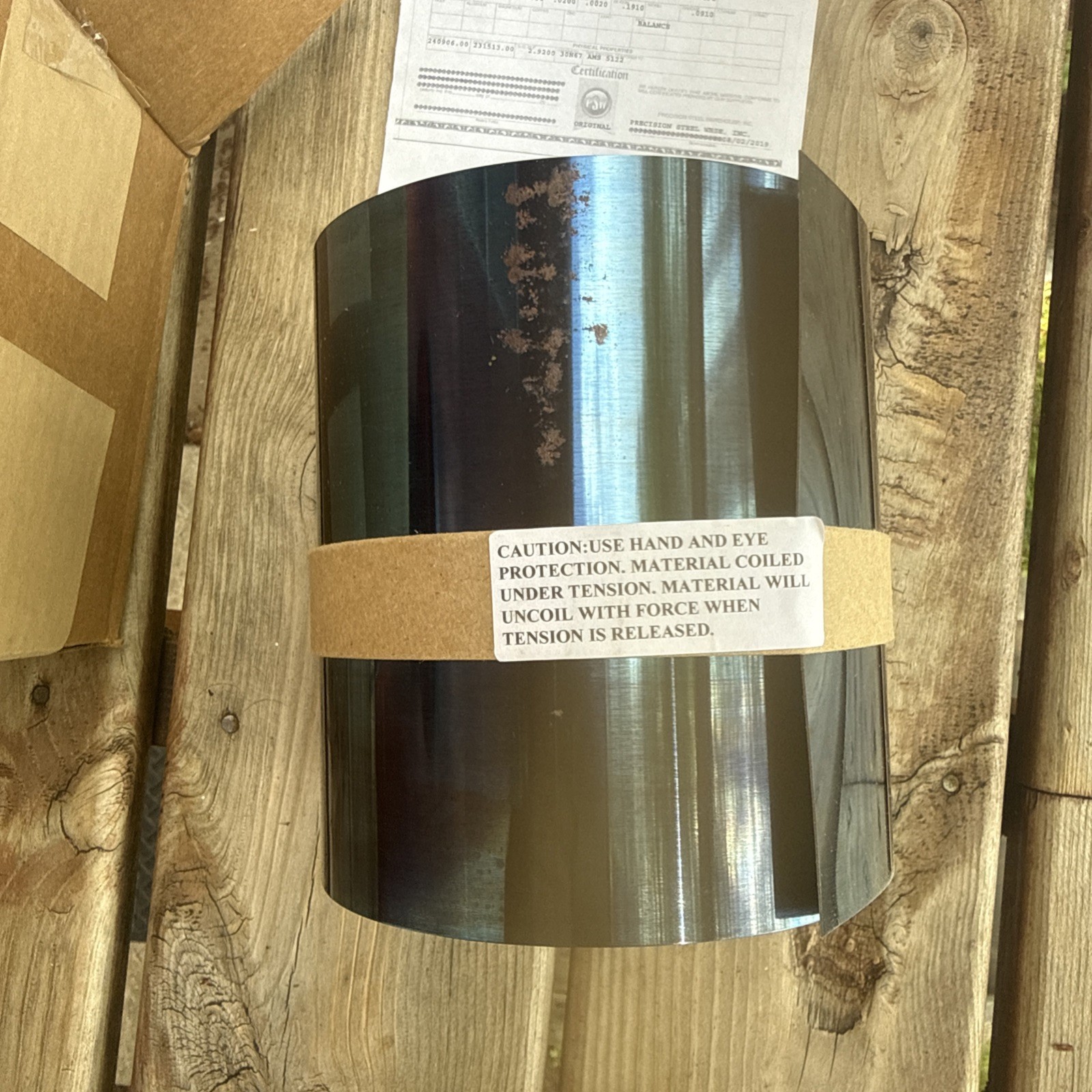 Blue Tempered Spring Steel .020 Thickness 50”x6”
