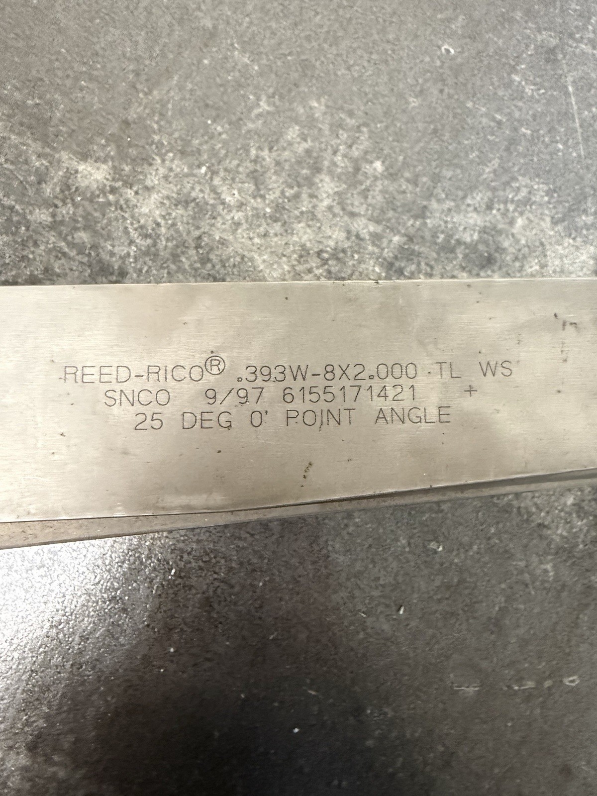 LOT OF (1), D-2 TOOL STEEL BAR STOCK flat plate D2, 1 1/2″ x 2 5/8″ x 10″